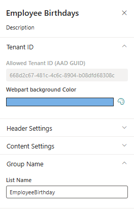 Employee Birthday Configuration